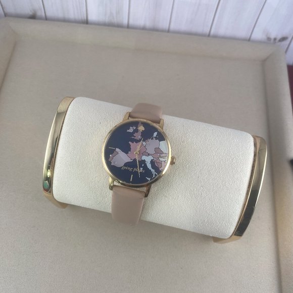 kate spade World Traveler Going Places Women's Gold Tone Watch - Picture 2 of 9